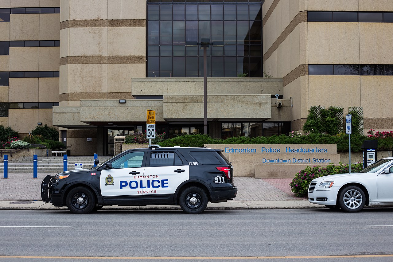 Edmonton police at headquarters -- image by Mack Male via Wikimedia