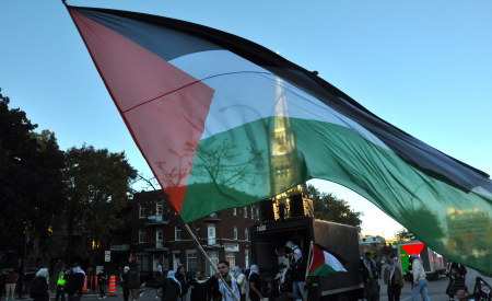 March in solidarity with the Palestinian people in Montreal on November 4, 2023. Photo: Jahanzeb Hussain.