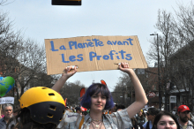 The 2023 Earth Day march in Montreal. Photo: Jahanzeb Hussain.