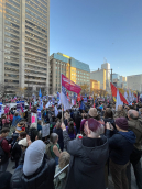 November 1 rally in Toronto. Photo credit: CUPE Ontario