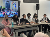 Student-organizers from Occupy4Palestine hold a town hall on Apr. 9 to discuss president Meric Gertler's respond to their demands.